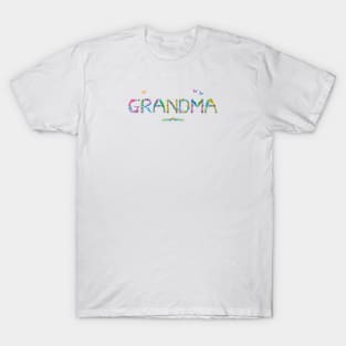 GRANDMA - tropical word art T-Shirt